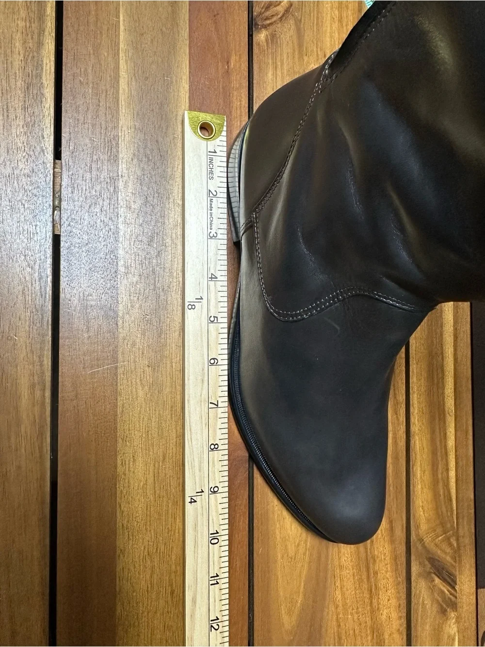Corso Como Rena Tall Genuine Leather Boots - Dark Gray